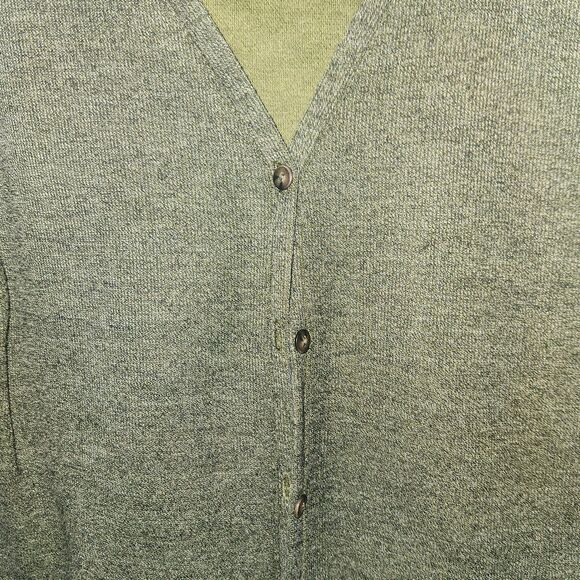 Studio C Vintage Green Cardigan Sweater Womens L Knit Button-Up - Picture 6 of 6